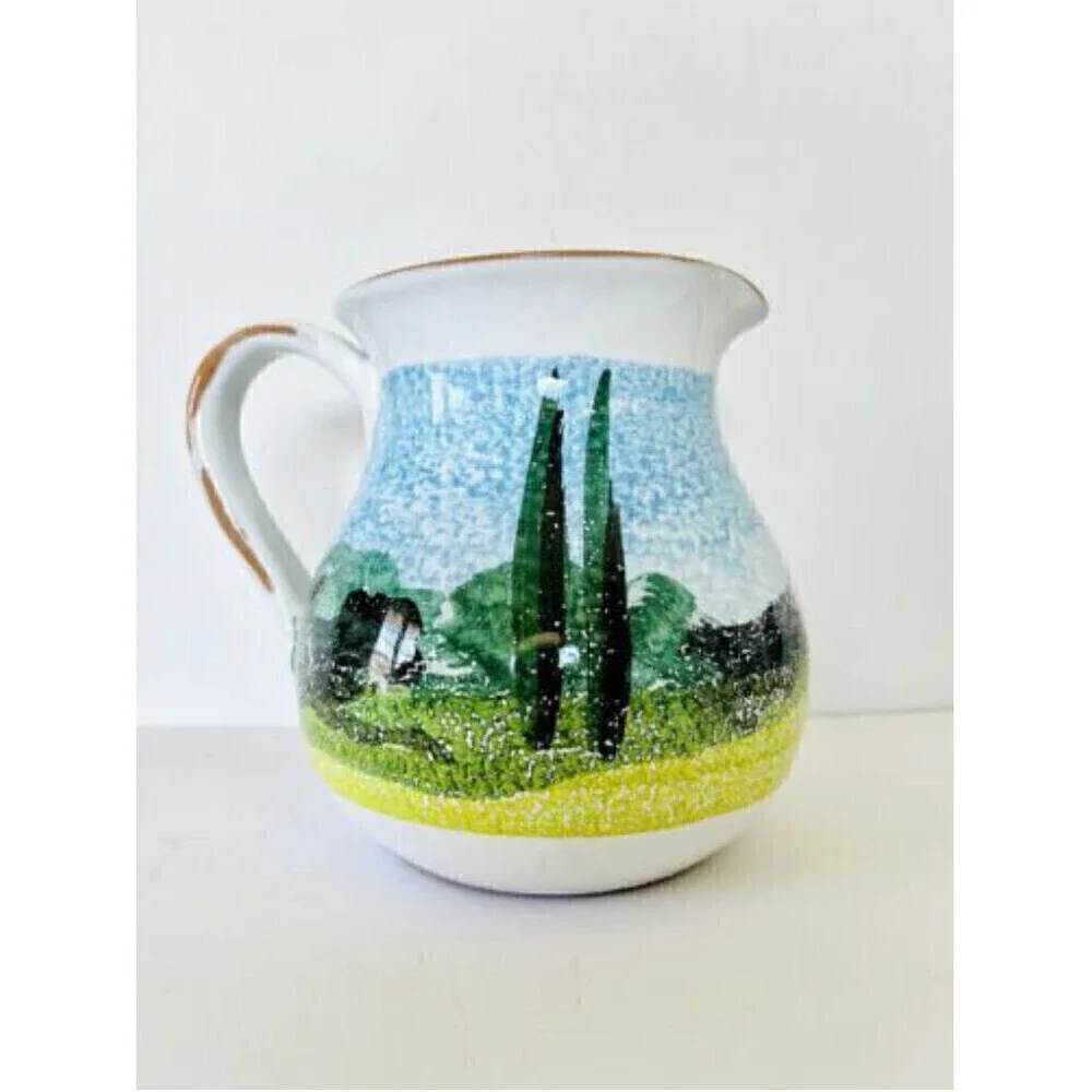 Sur la Table Pitcher Rooster Country farmhouse hand paint Italy jug